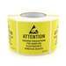 Awareness Labels, 2" x 2"  (Attention) 500/Roll